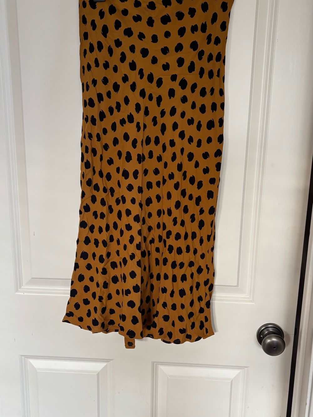 Madewell Mustard and Black Spot Maxi Skirt